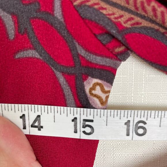 FREE PEOPLE Stella Dress Womens XS Red Bold Print Knit Mini Long Sleeve Boho - Picture 12 of 12